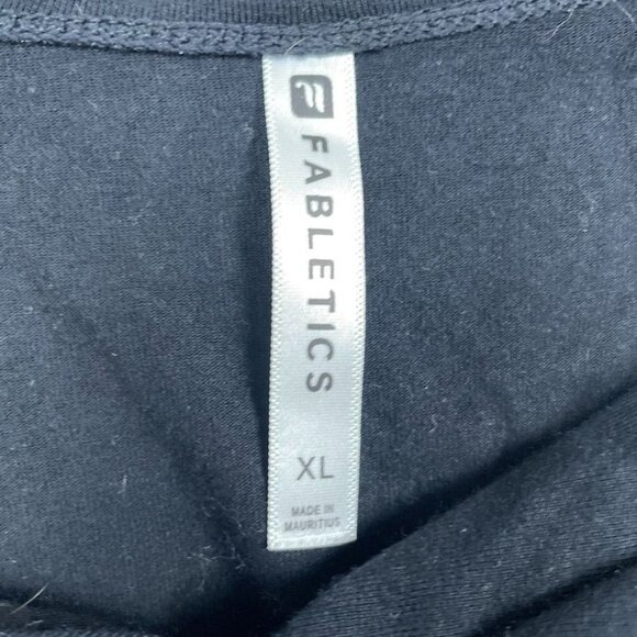 Fabletics Womens Twist Front Long Sleeve Top XL Black a1511 - Picture 3 of 9